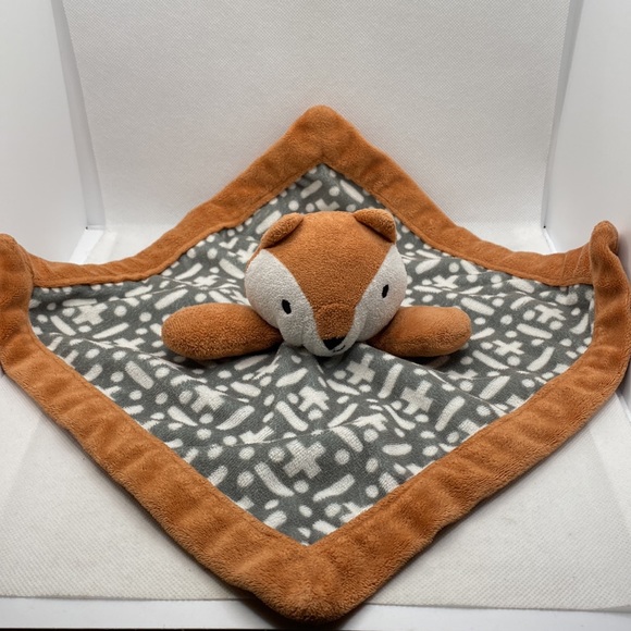 Levtex Baby Fox Plush Lovey Security Blanket Stuffed Animal Geometric Toy - Picture 10 of 10